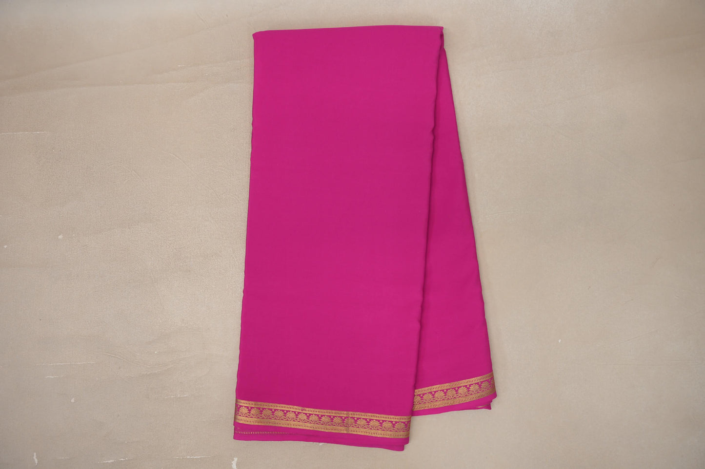 Online Bright Pink CSG Mysore Silk Saree