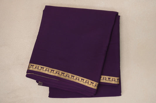 Deep Plum Purple CSG Mysore Silk Saree