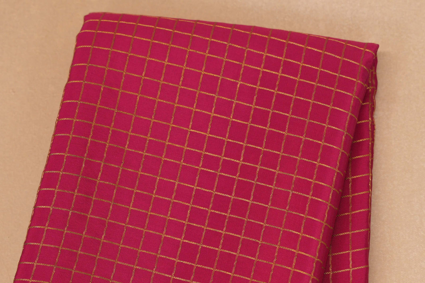 Rani Pink Mysore Silk Saree body zoom