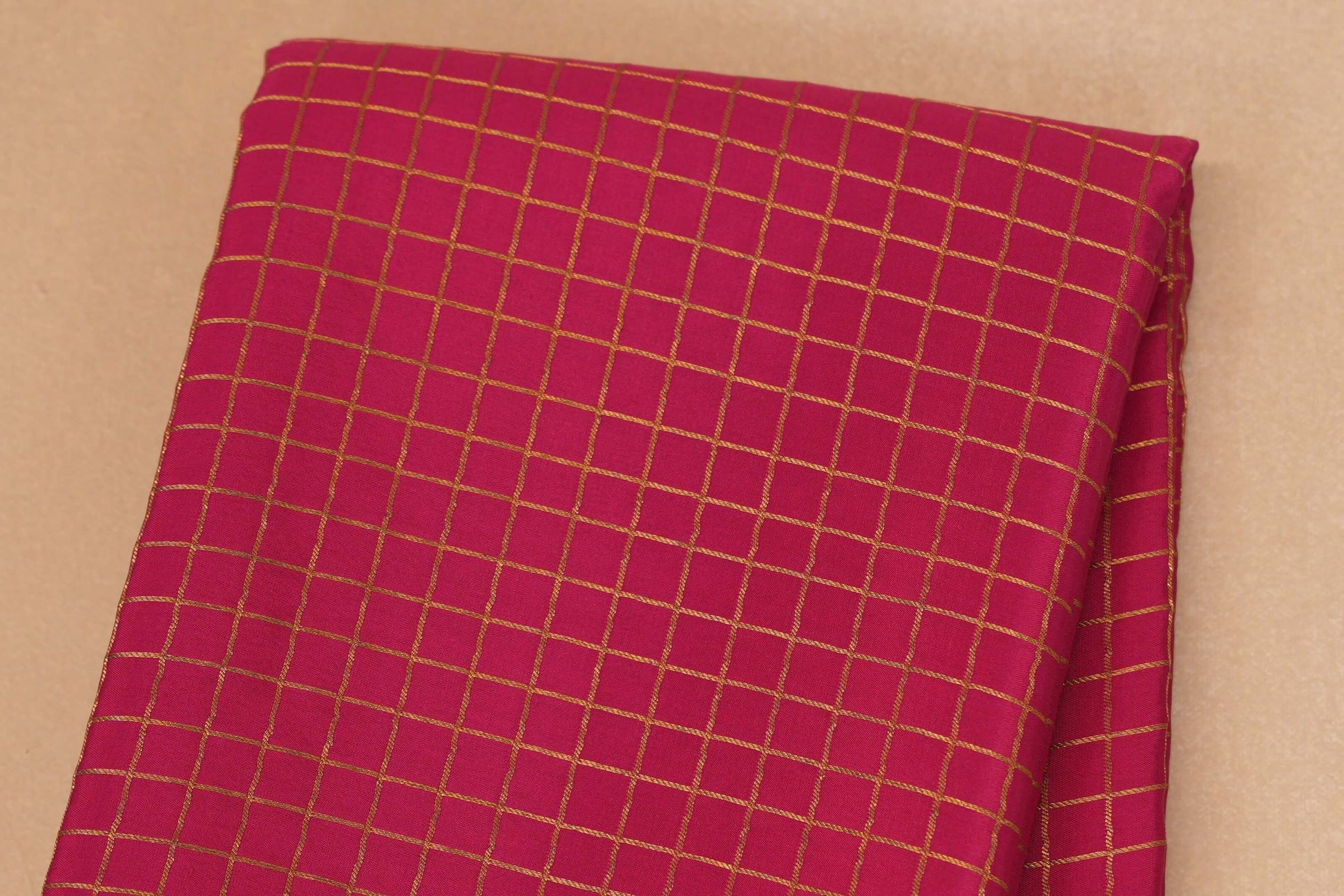 Rani Pink Mysore Silk Saree body zoom