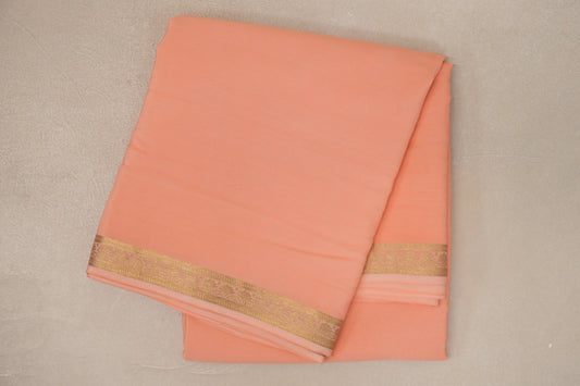Peach CSG Mysore Silk Saree 