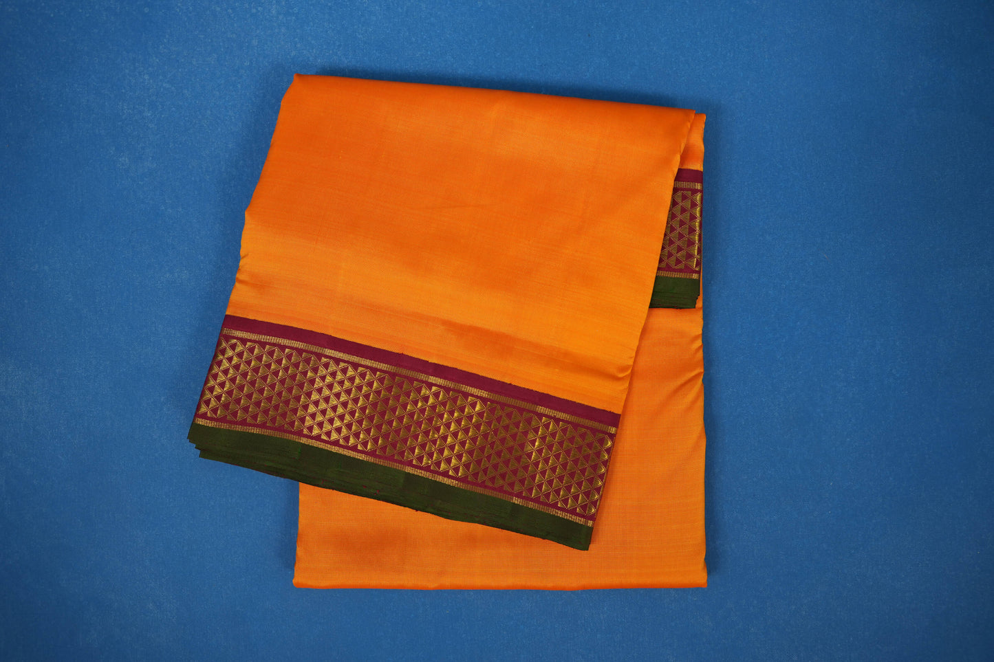 Mango yellow ten yards madisar silk saree