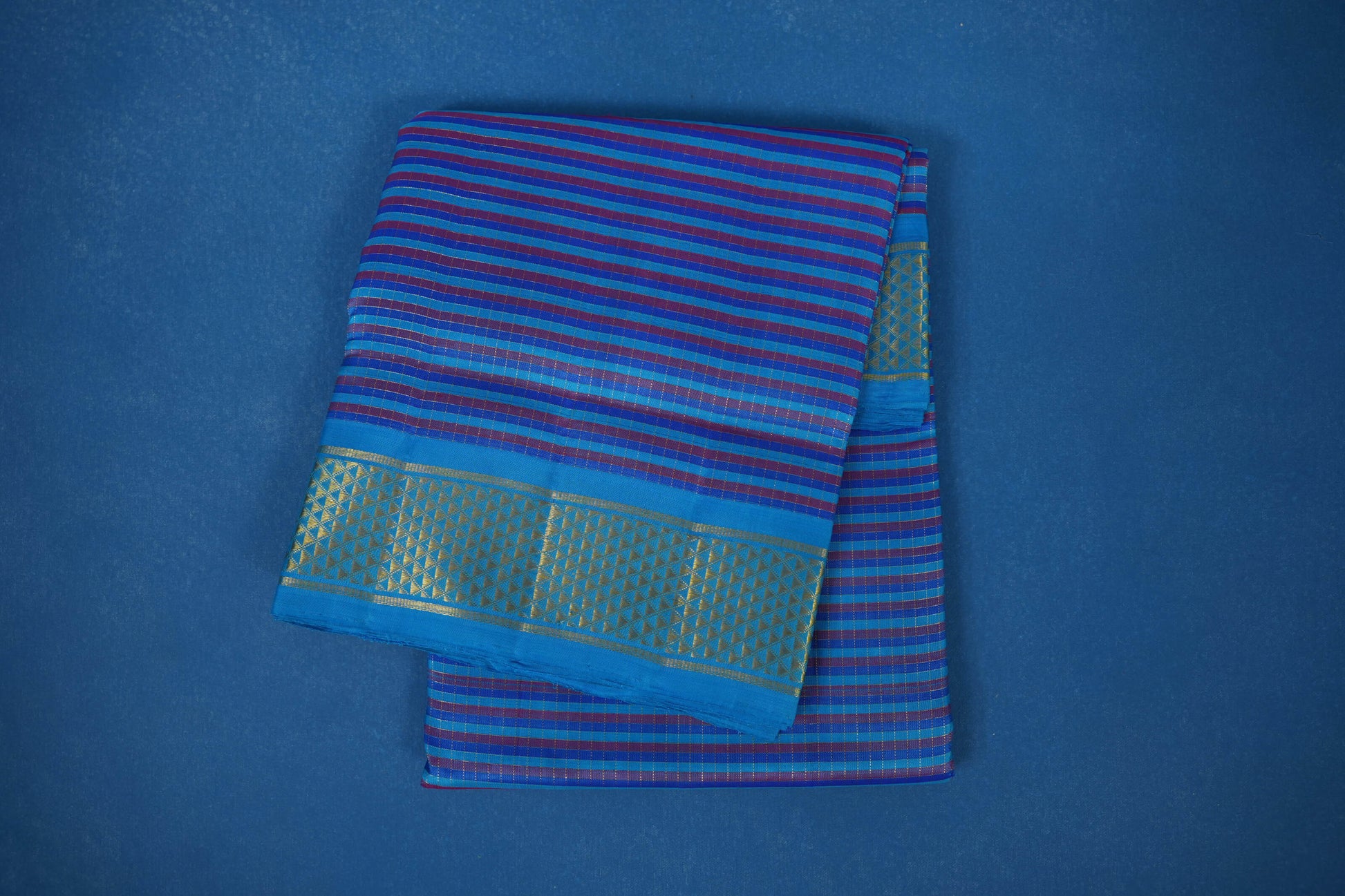 Multi color ten yards madisar silk saree