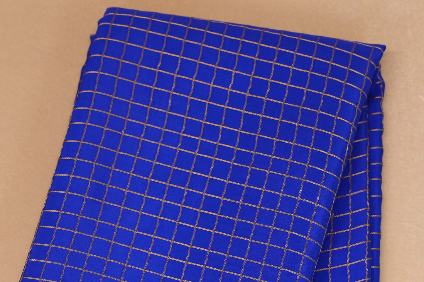  royal blue mysore silk saree body zoom