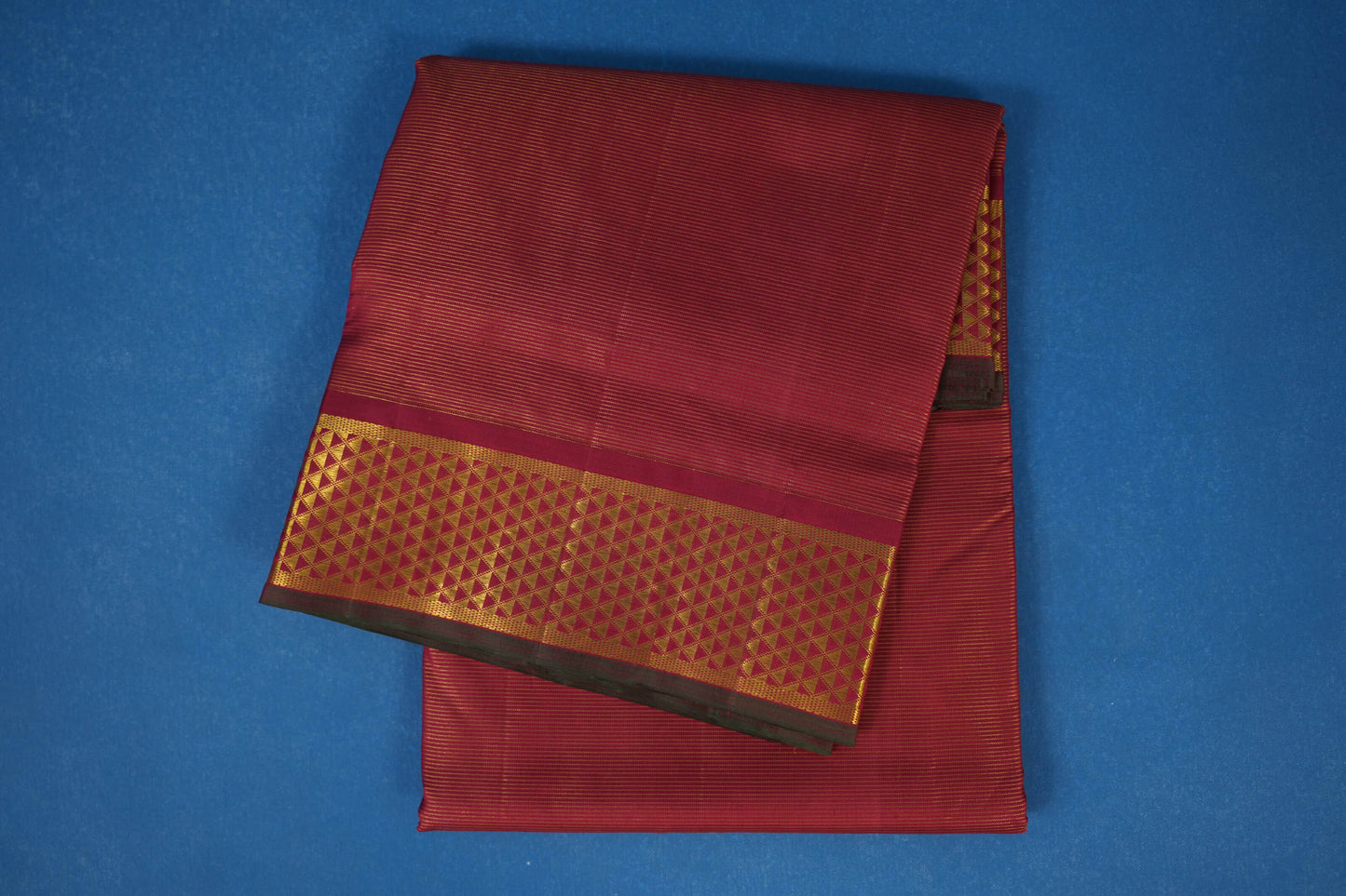 Maroon ten yards madisar silk saree