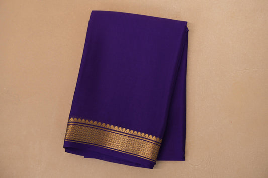 Deep Violet Mysore Silk Saree PSSR018623