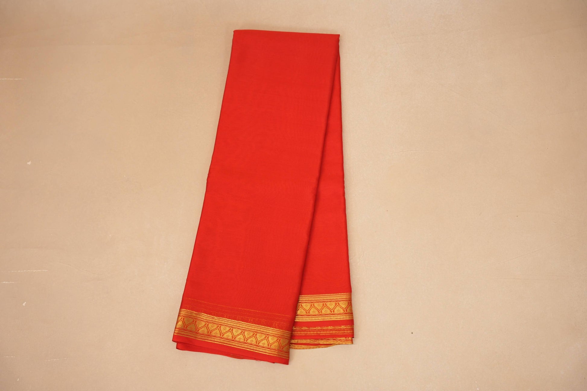 Bright Red Mysore Silk Saree online