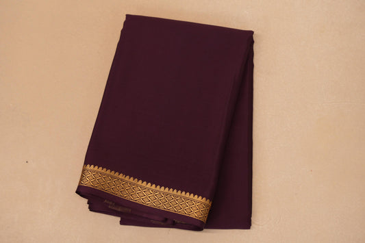 Deep Wine Mysore Silk Saree PSSR018625