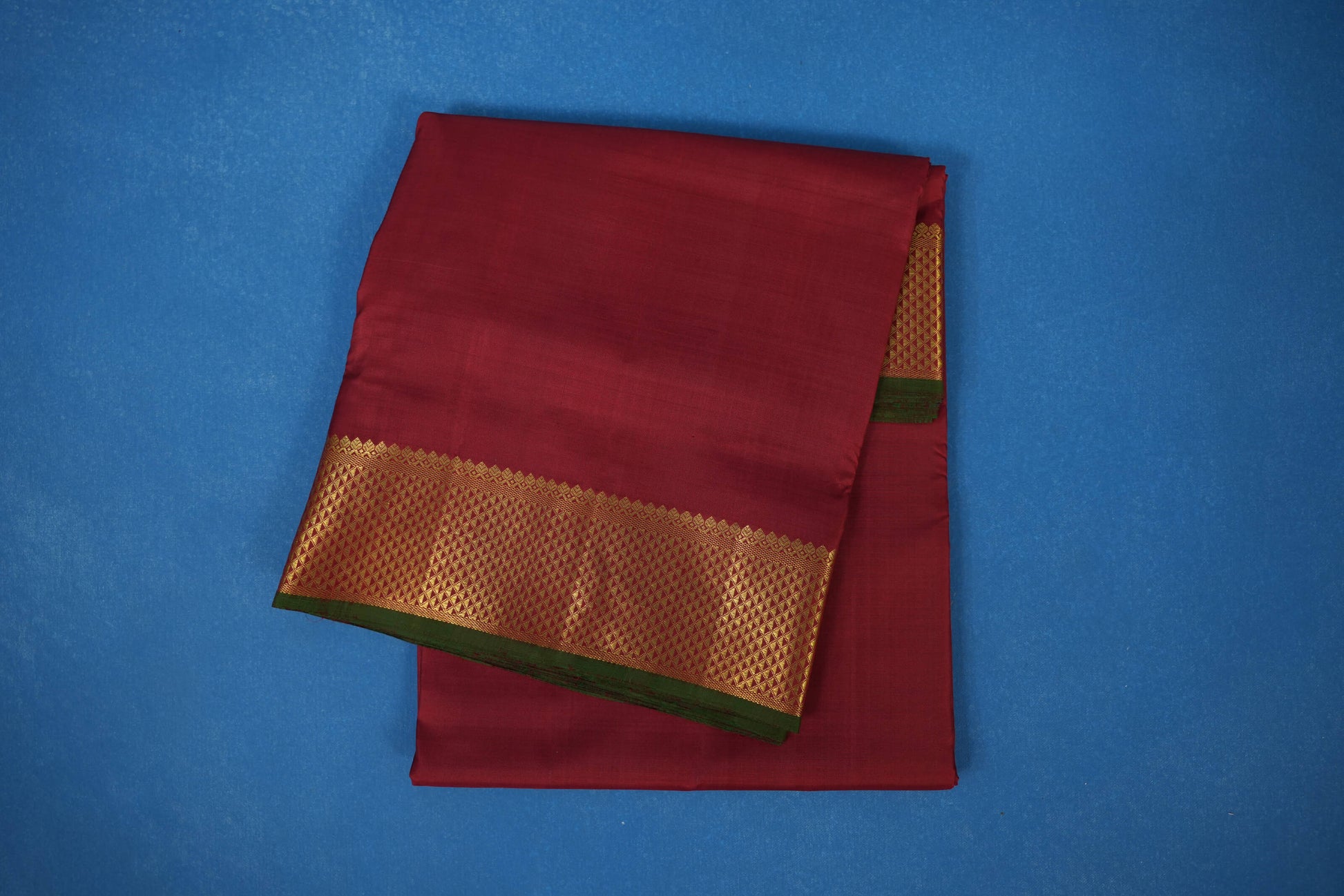 Maroon ten yards madisar silk saree