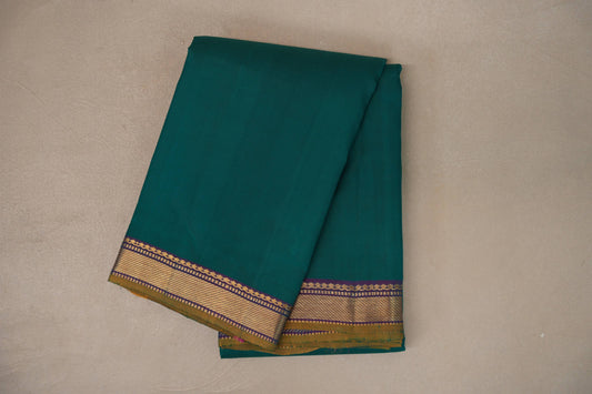 Peacock Green Vintage Kanjivaram Silk Saree by Shreenivas Silks 