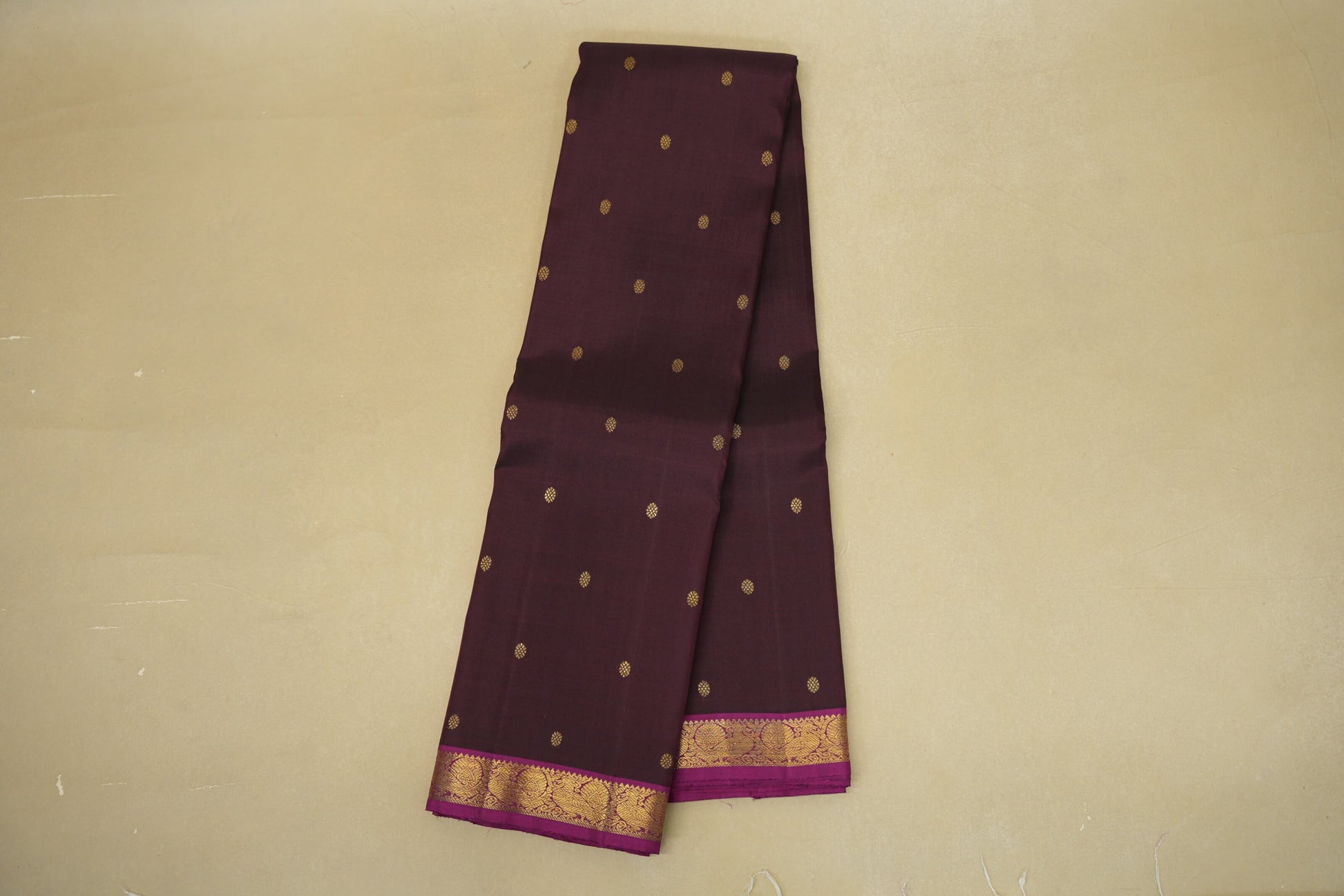 Deep Wine with Magenta Borders Heirloom Kanjivaram silk saree online