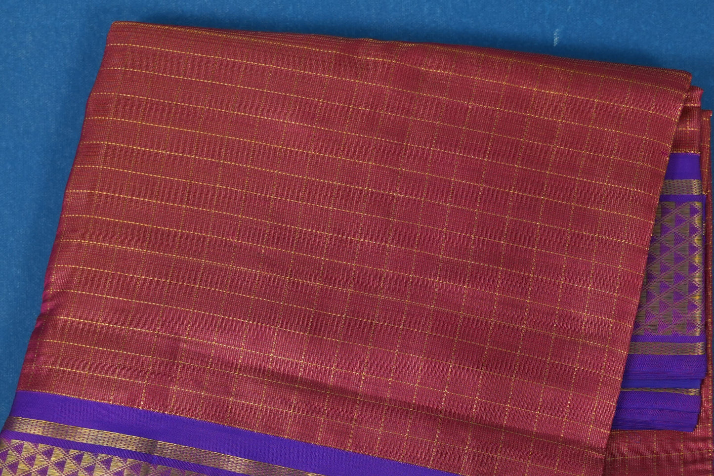 Maroon Tissue Jari Ten yards silk body saree