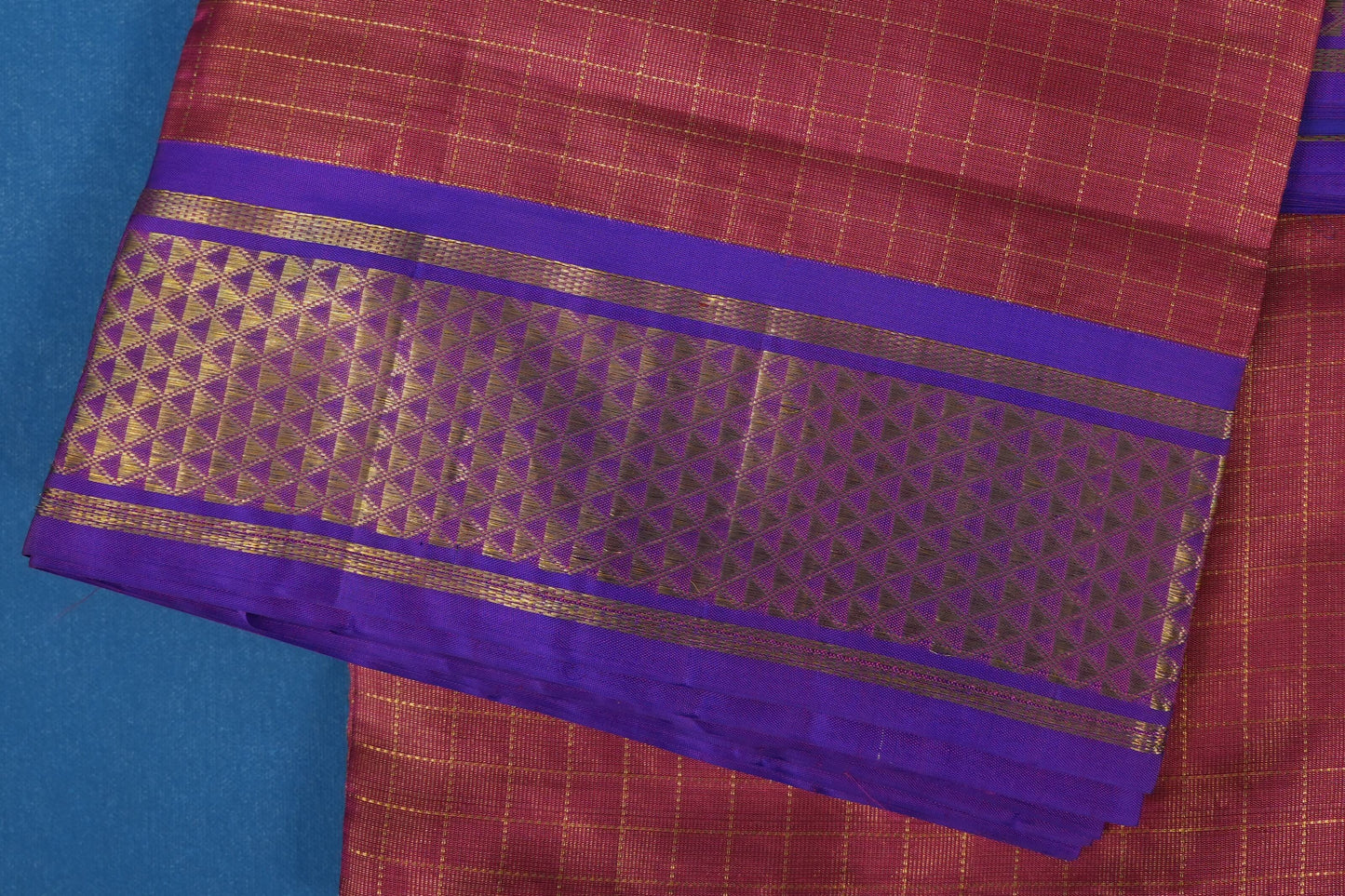 Maroon Tissue Jari Ten yards silk saree border