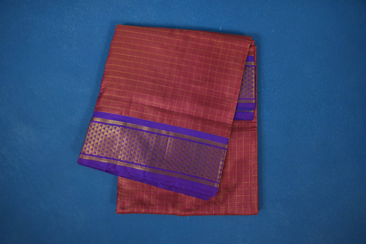 Maroon Tissue Jari Ten yards silk saree