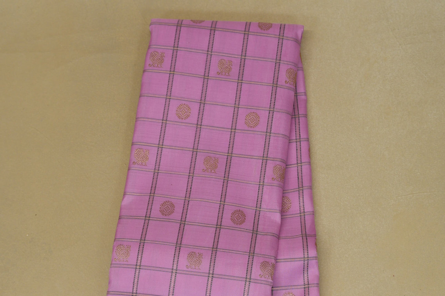 Baby Pink Heirloom Kanjivaram Silk Saree  body zoom