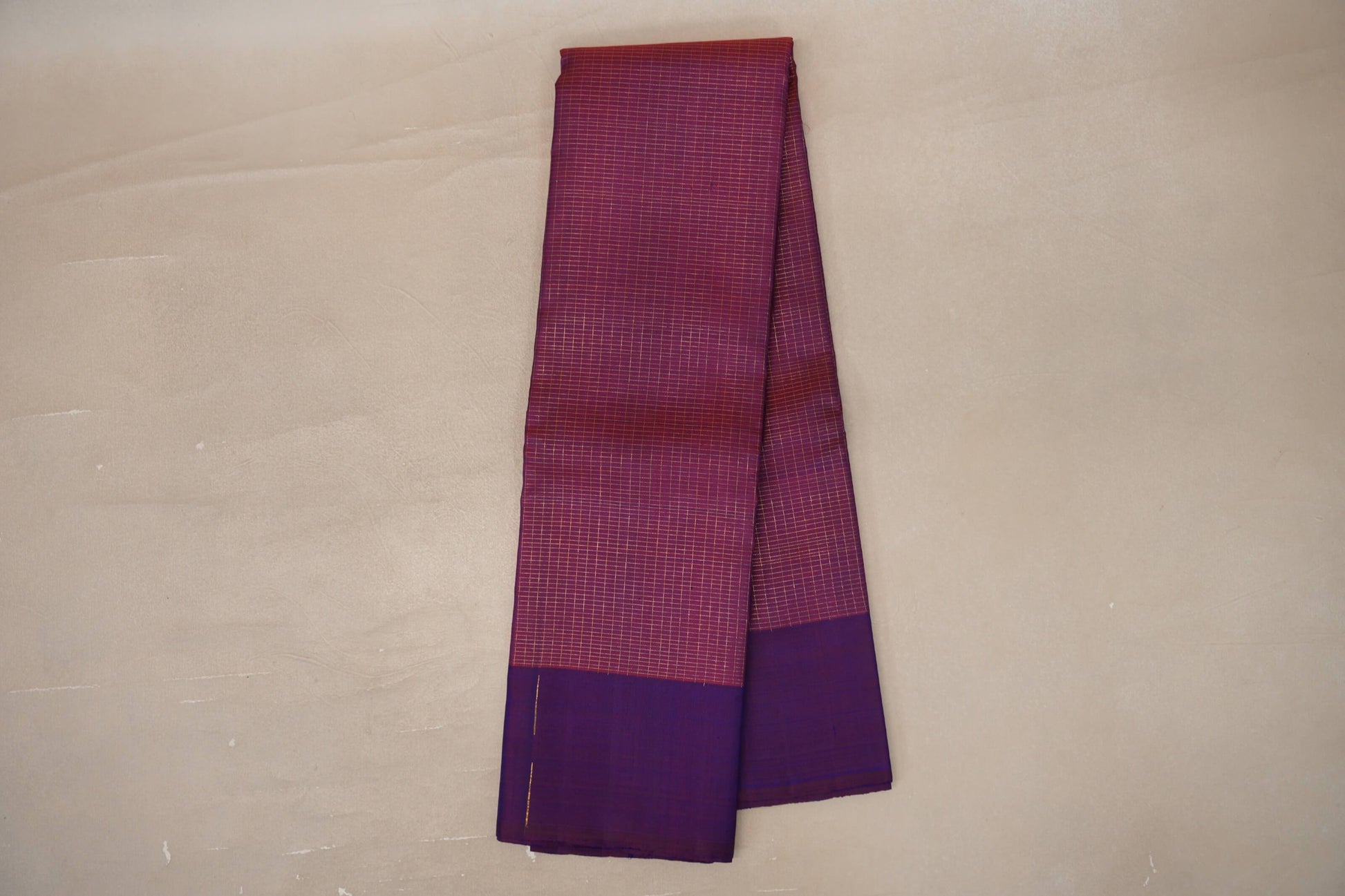 Online Dual Tone of Orange & Blue Vintage Kanjivaram Silk Saree