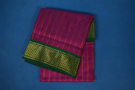 Ten yards silk saree magenta