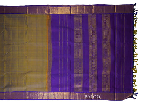 Light Green ten yards silk saree paloo