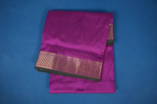 Magenta Ten yards silk saree 