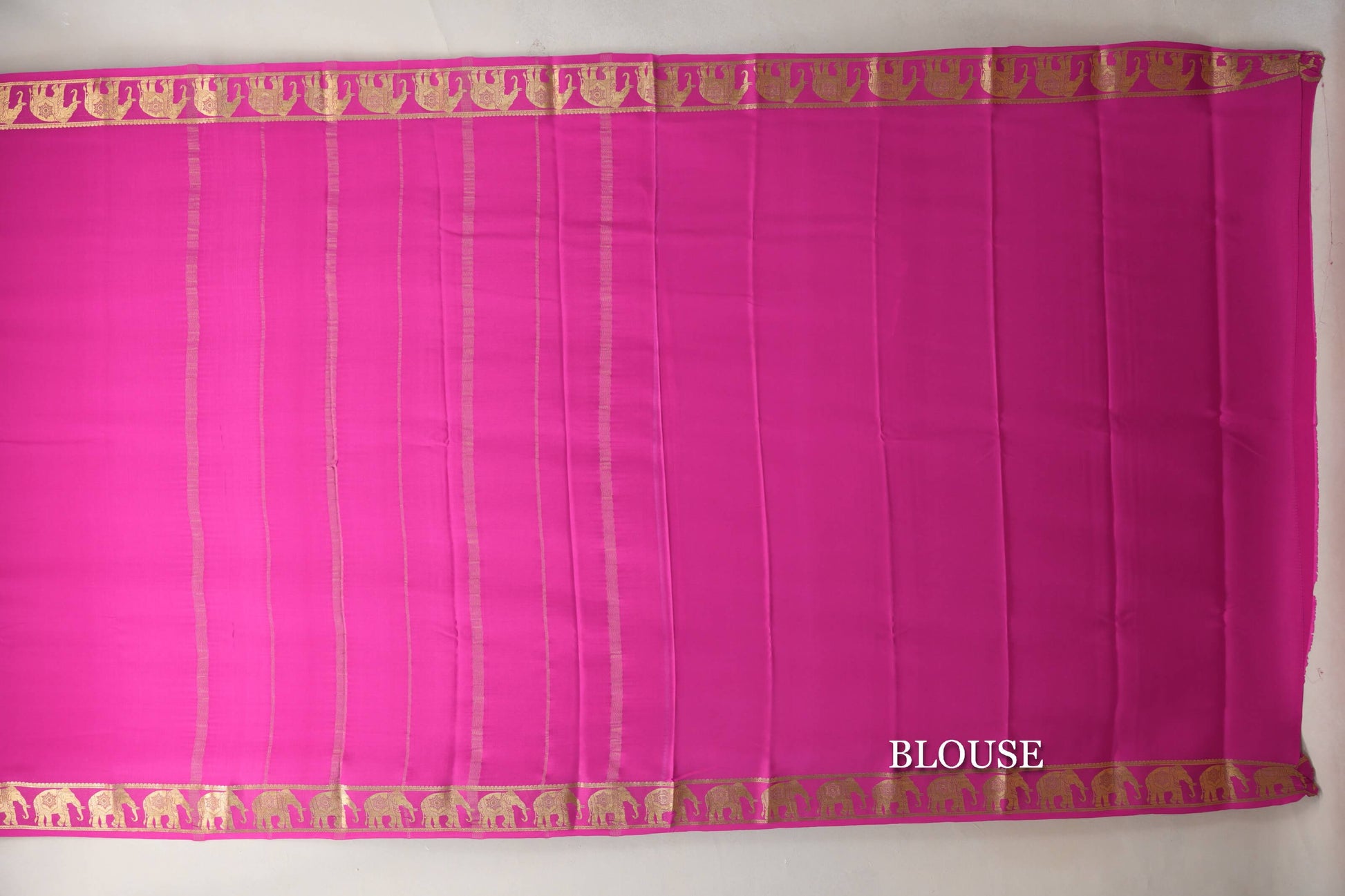 Magenta Mysore Silk Saree blouse