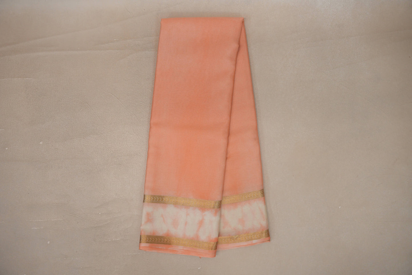 Online Peach Mysore Silk Saree