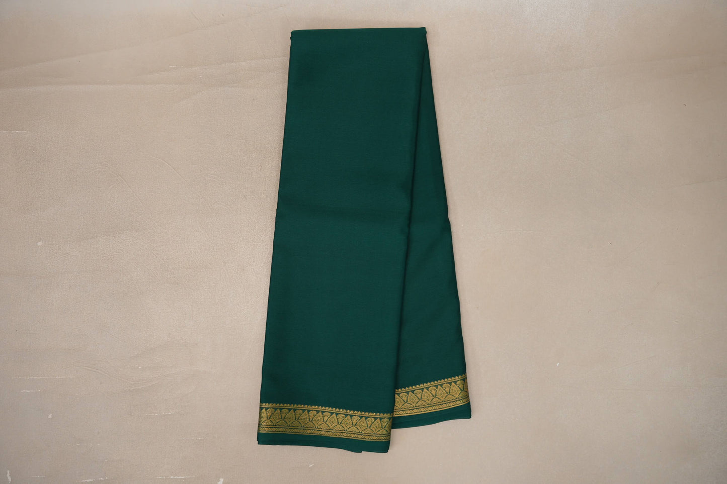 Online Deep Bottle Green Mysore Silk Saree