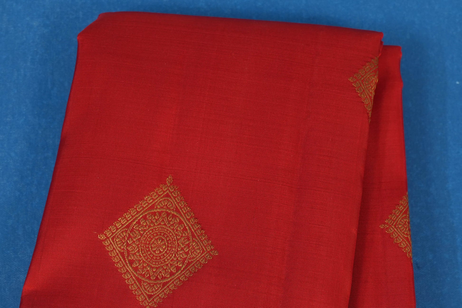 Chilly Red Kanjivaram Silk Saree by Shreenivas Silks PSSR017617 - Parisera