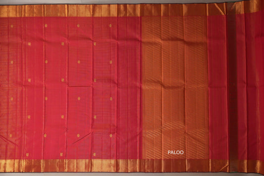 Reddish Pink Vintage Kanjivaram Silk Saree by Shreenivas Silks PSSR018675