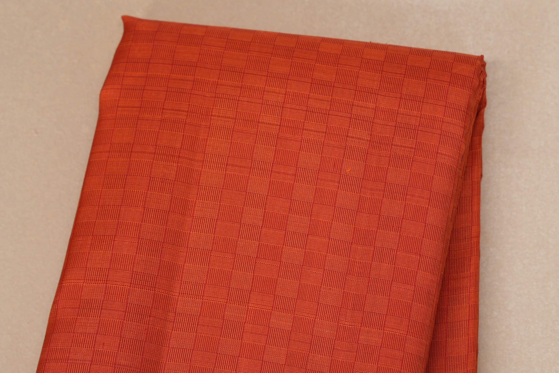 Rust Orange Vintage Kanjivaram Silk Saree by Shreenivas Silks body