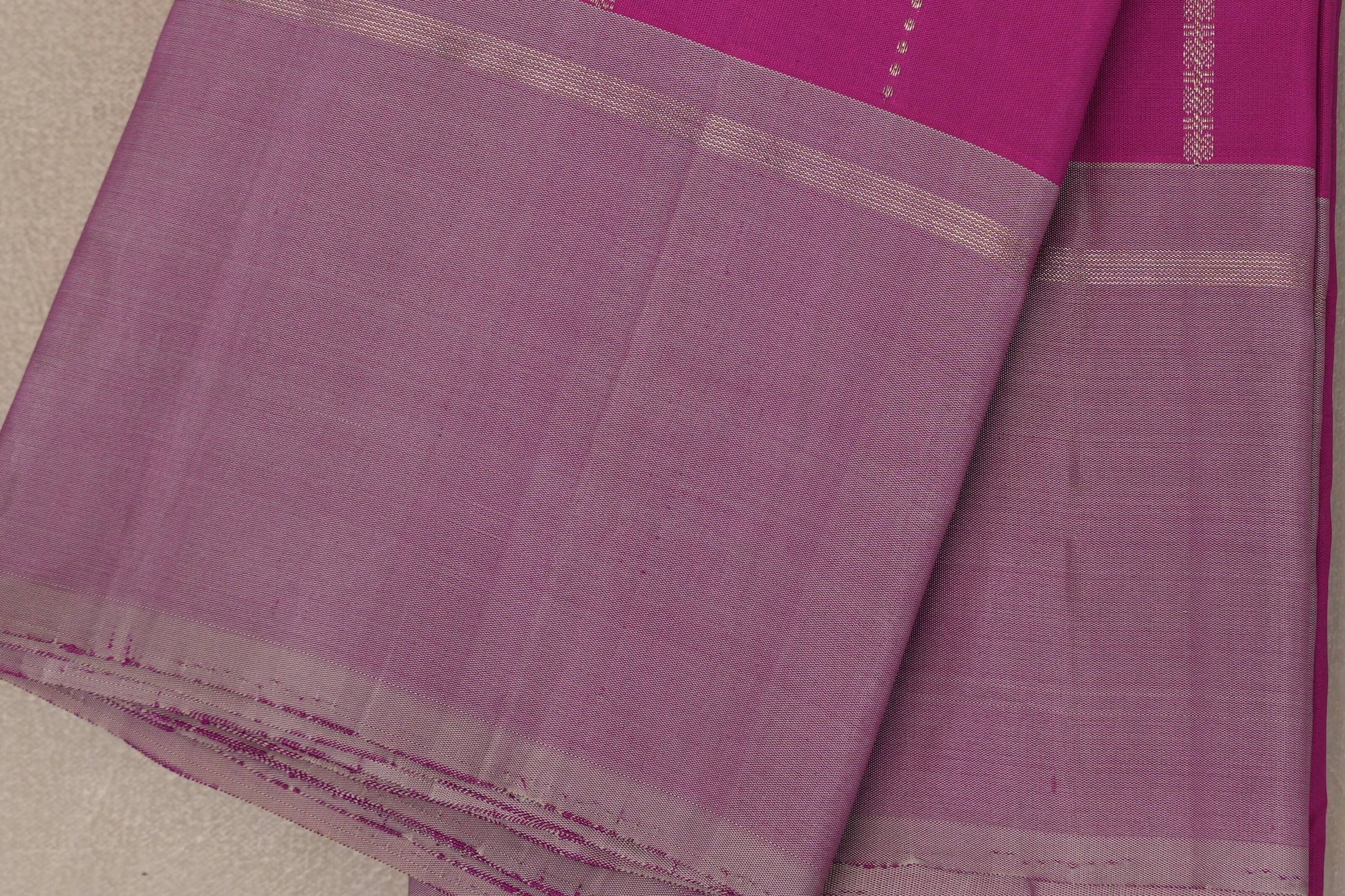 Magenta Pink Vintage Kanjivaram Silk Saree border