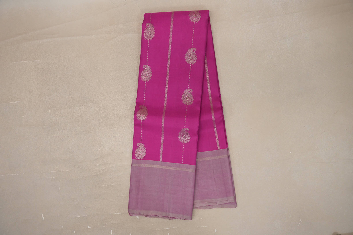 Online Magenta Pink Vintage Kanjivaram Silk Saree