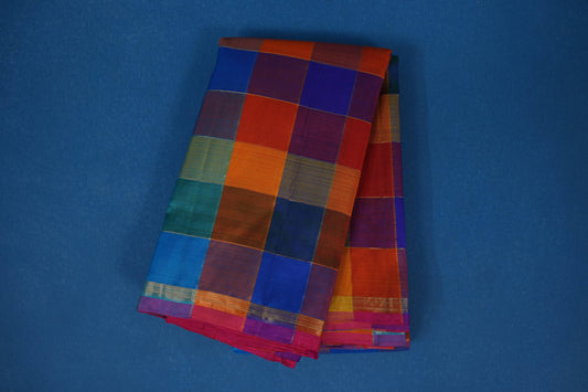 Multi color vintage kanjivaram silk saree