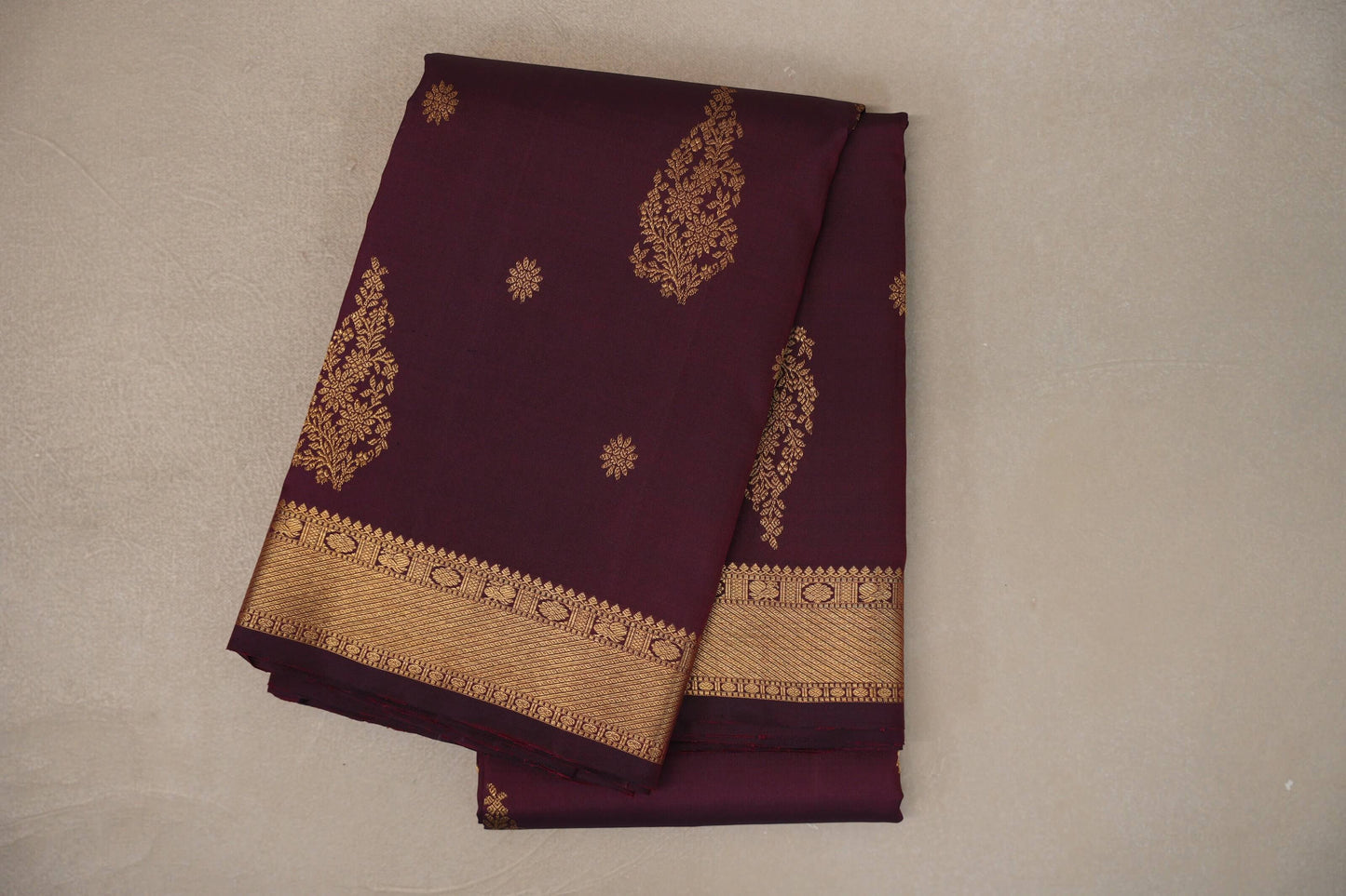 Reddish Maroon Vintage Kanjivaram Silk Saree