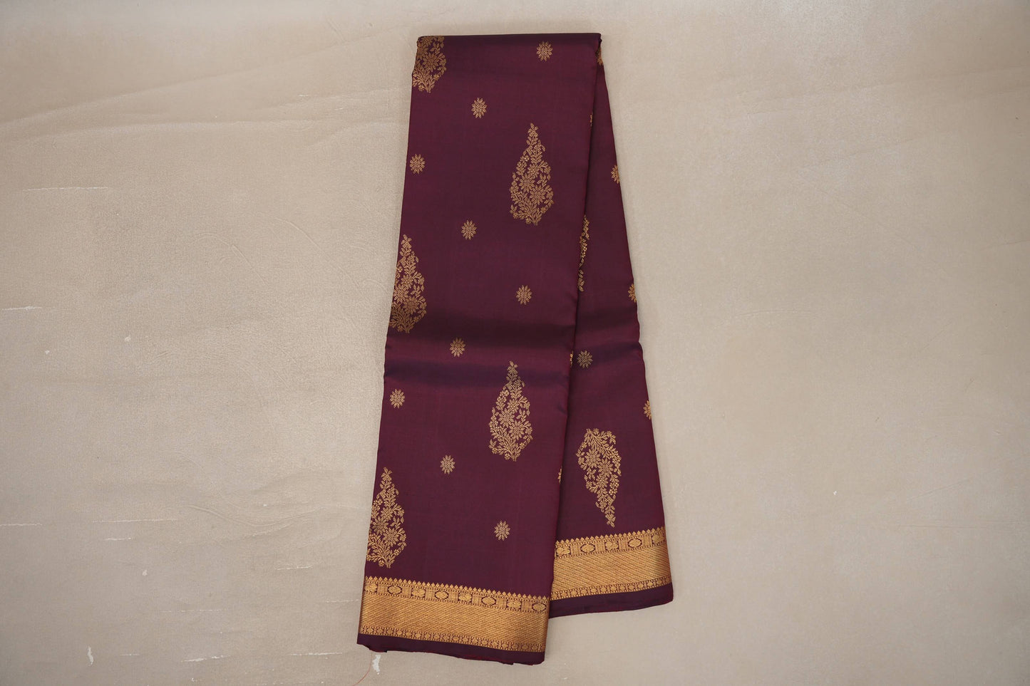 Online Reddish Maroon Vintage Kanjivaram Silk Saree