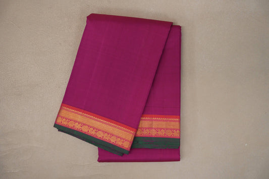 Deep Rani Pink Vintage Kanjivaram Silk Saree