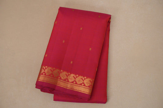 Rani Pink Vintage Kanjivaram Silk Saree by Shreenivas Silks