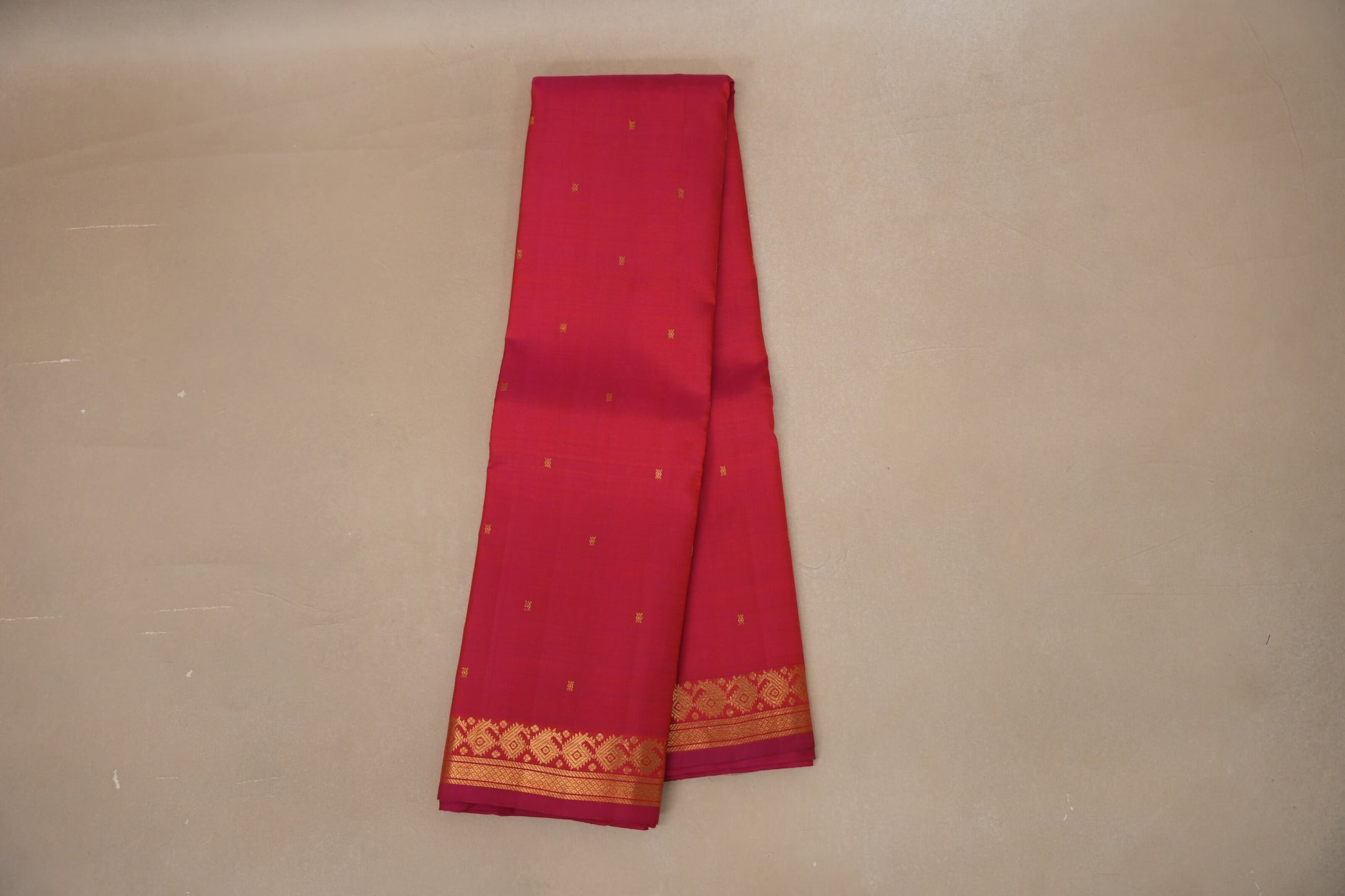 Rani Pink Vintage Kanjivaram Silk Saree by Shreenivas Silks