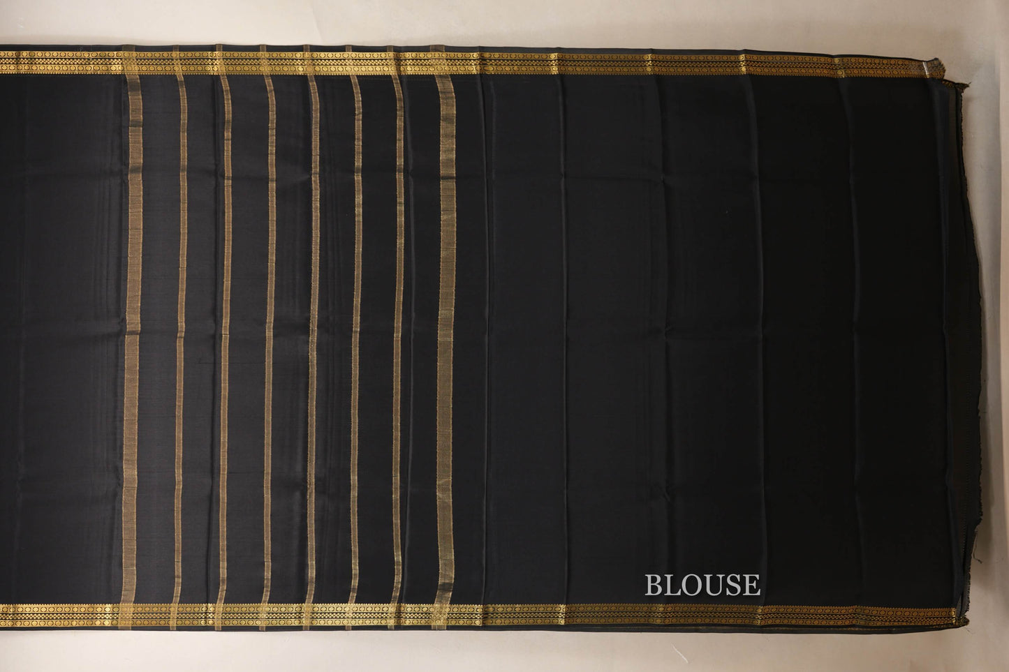 Black Mysore Silk Saree blouse