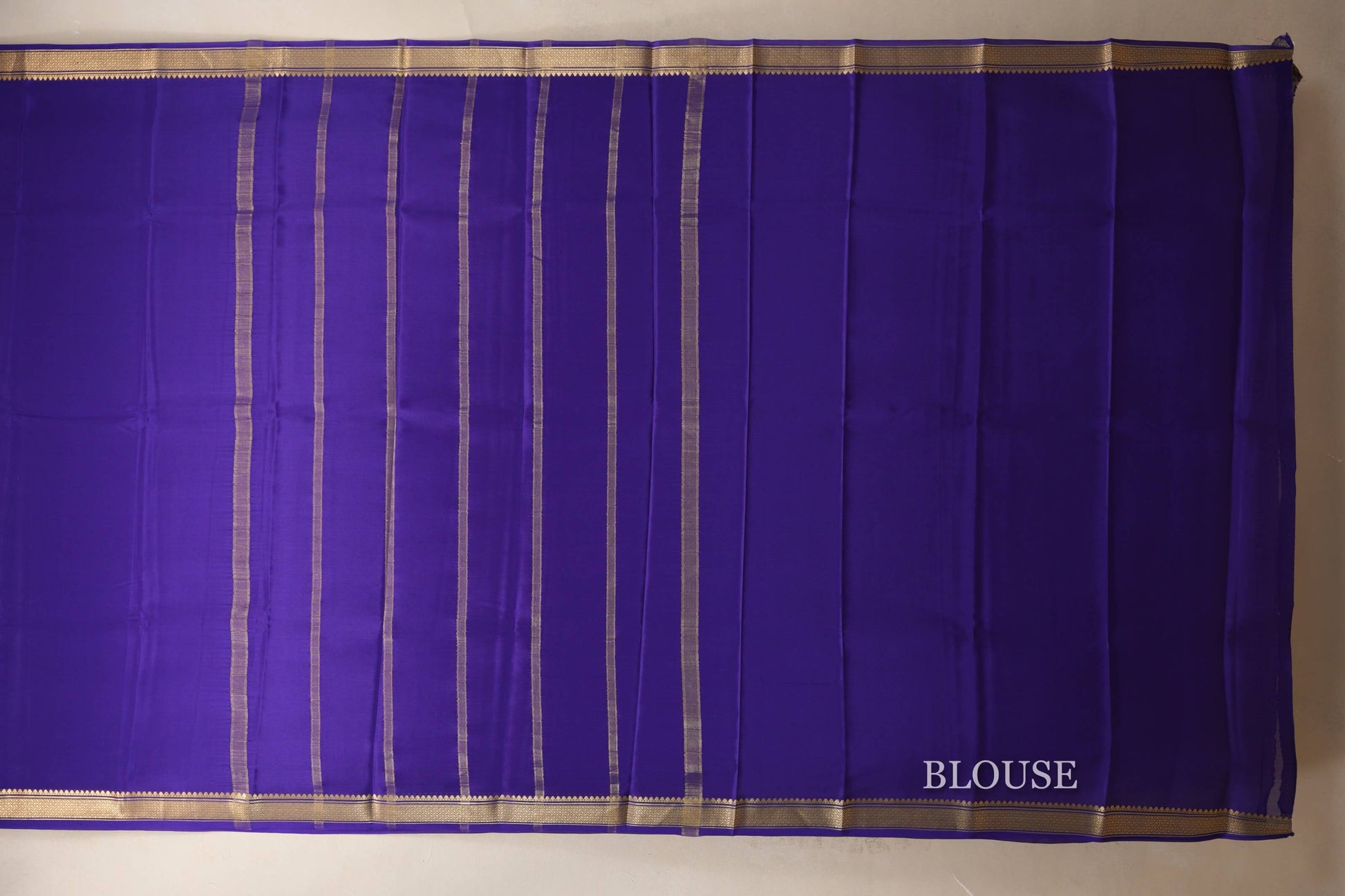 Deep Violet Mysore Silk Saree blouse