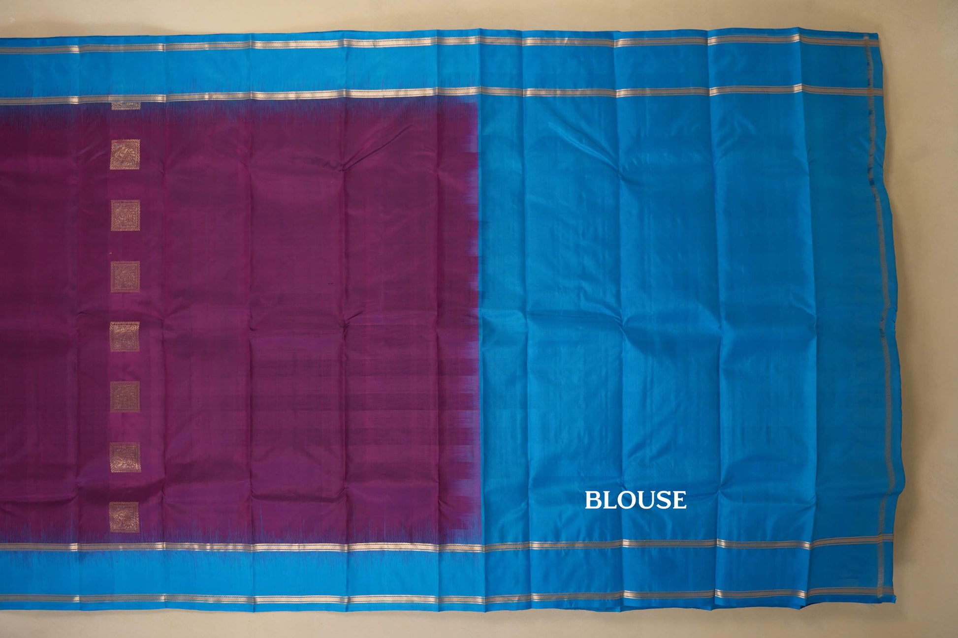 light weight kanjivaram silk saree blouse