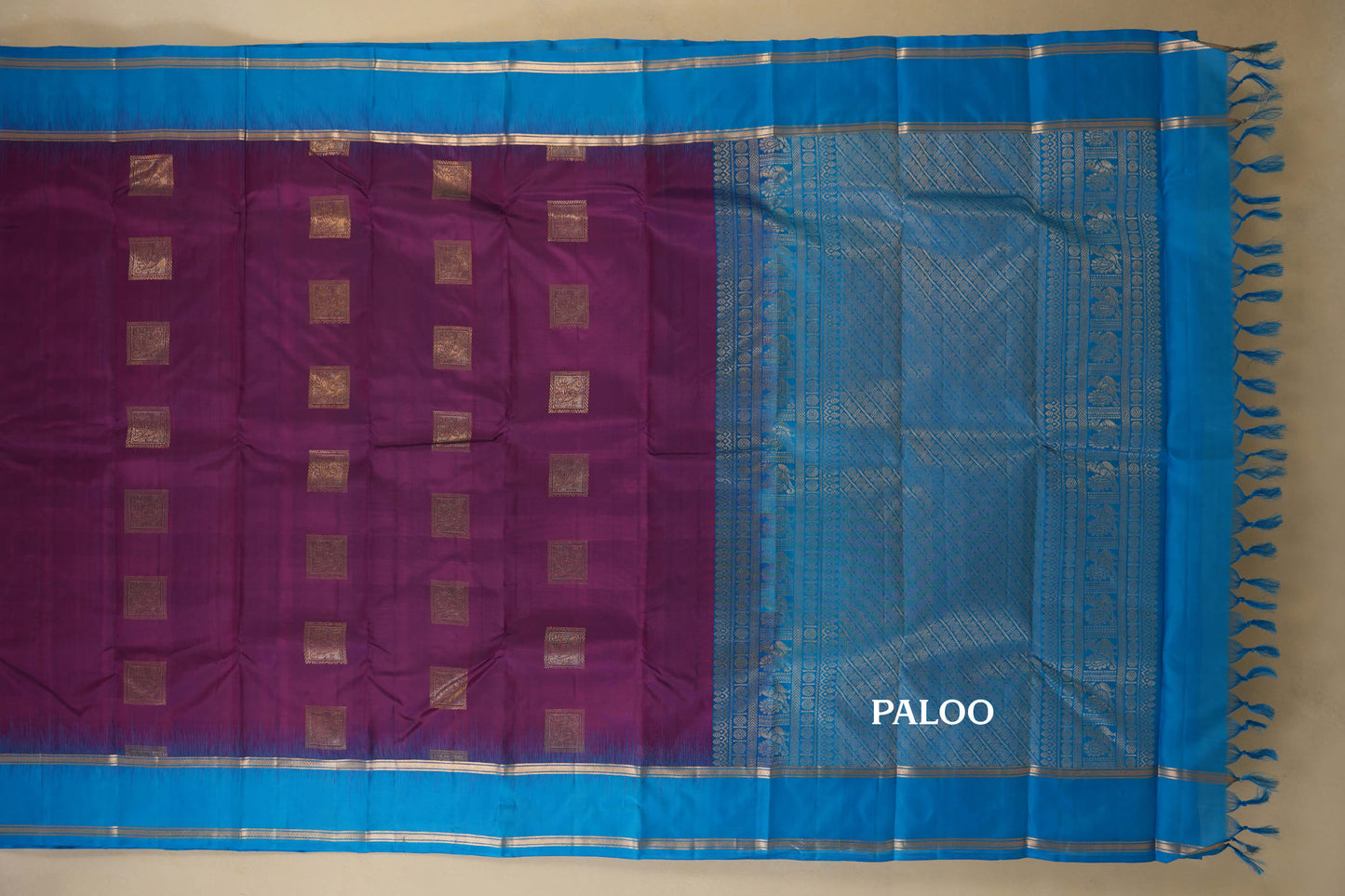 light weight kanjivaram silk saree paloo