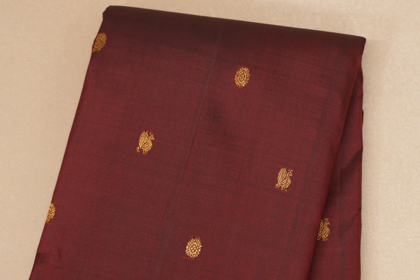 Deep maroon Vintage Kanjivaram Silk Saree body