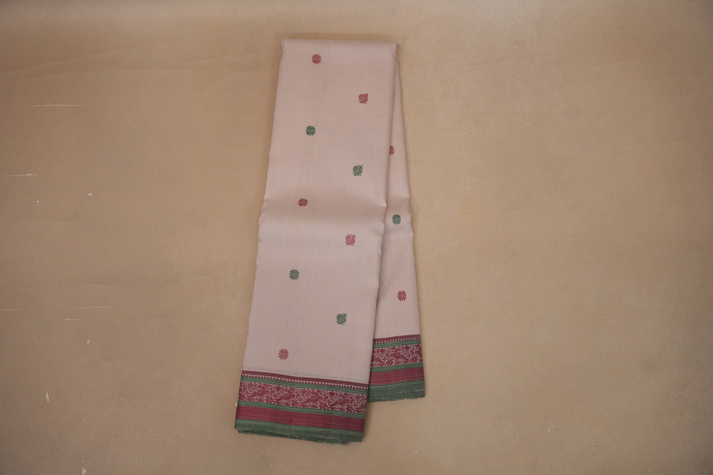 Beige Vintage Kanjivaram Silk Saree by Shreenivas Silks PSSR018684