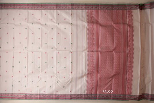 Beige Vintage Kanjivaram Silk Saree paloo