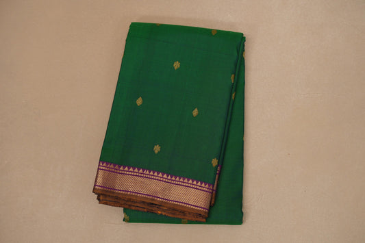 Peacock green Vintage Kanjivaram Silk Saree