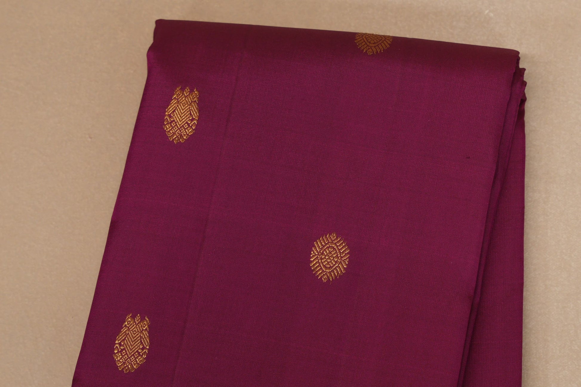 Magenta purple Vintage Kanjivaram Silk Saree body