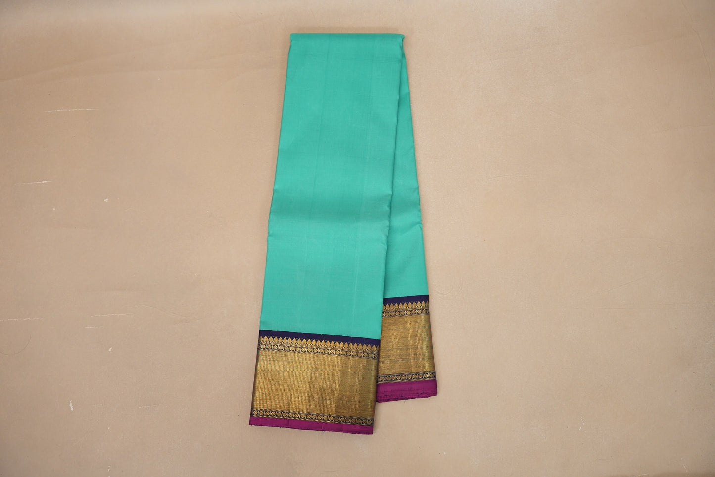 Aqua Green Vintage Kanjivaram Silk Saree by Shreenivas Silks PSSR018693
