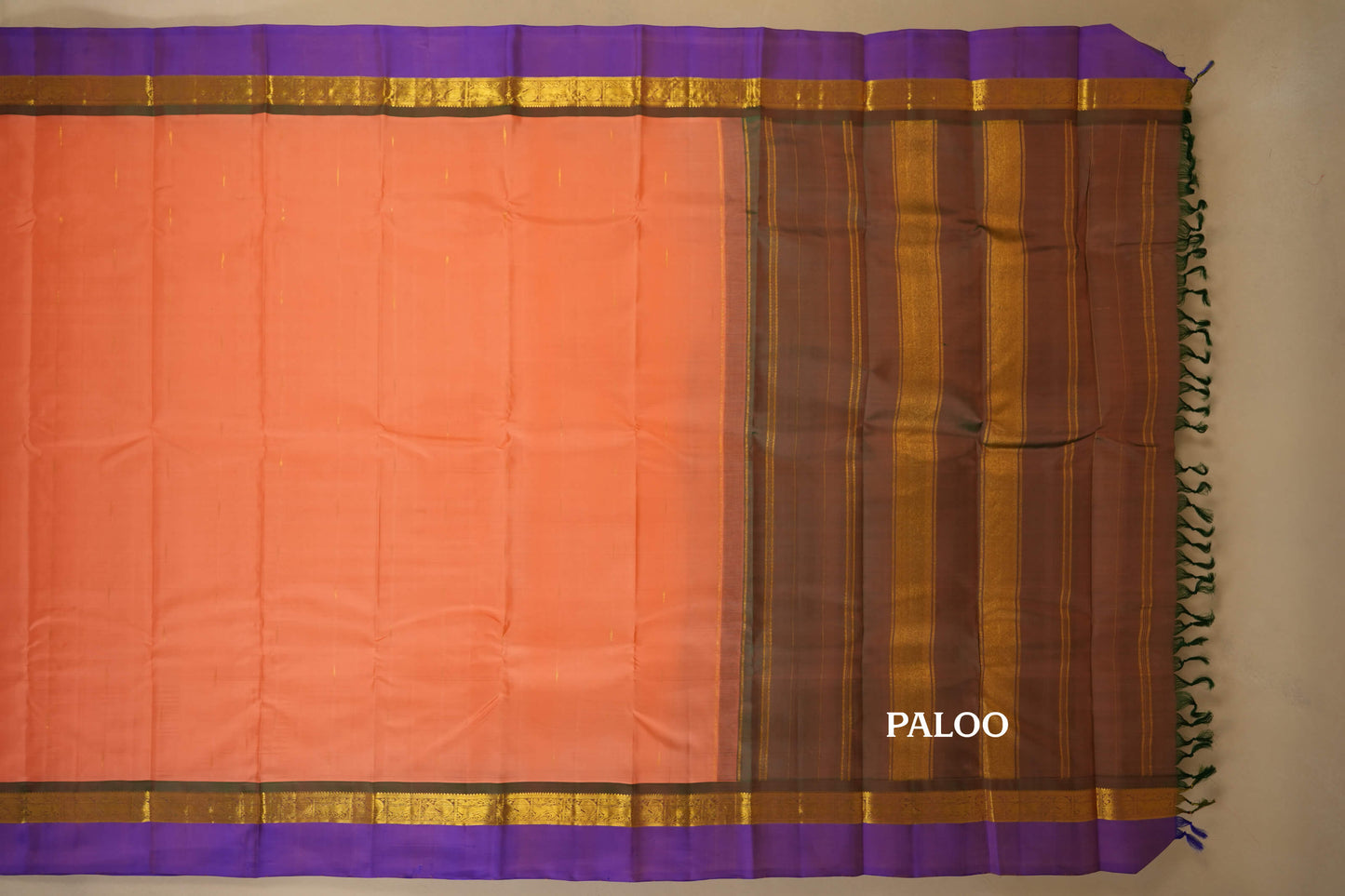 light weight kanjivaram silk saree paloo