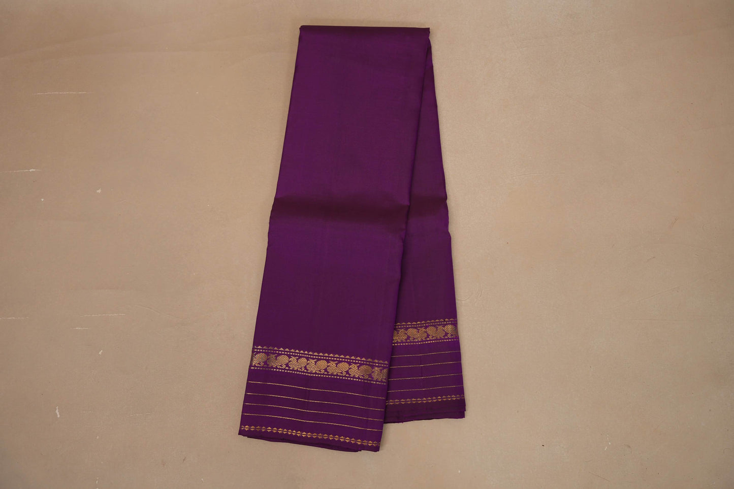Deep violet Vintage Kanjivaram Silk Saree by Shreenivas Silks PSSR018699