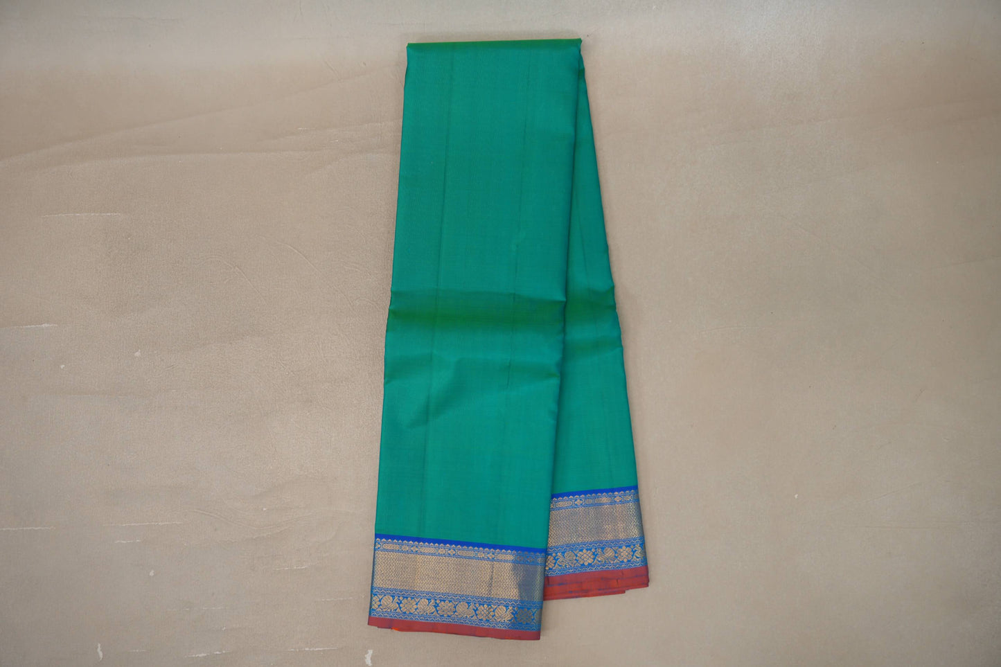 Online Dual Tone of Blue & Green Vintage Kanjivaram Silk Saree
